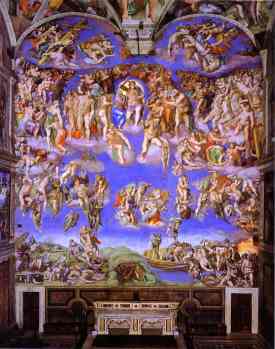 Michelangelo. The Last Judgment. 1534-1541. Fresco.