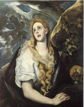 El Greco. Mary Magdalen in Penitence. c. 1580-1585.